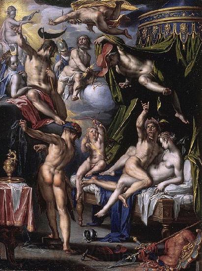 Joachim Wtewael Mars and Venus Surprised by Vulcan. Spain oil painting art